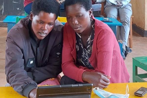 Teachers on tablets
